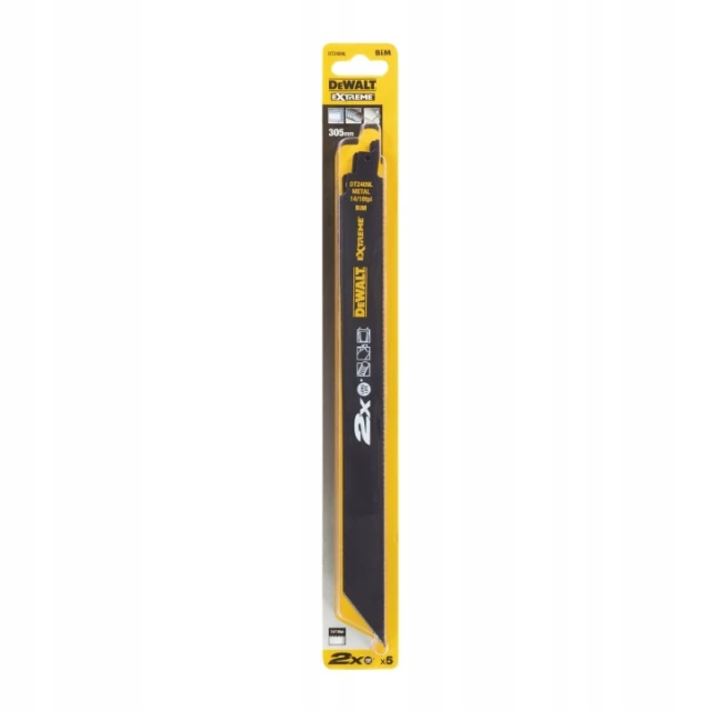 Полотно для пилок сабельних DeWALT 305 мм 1,4-1,8 мм 5 шт (DT2409L)