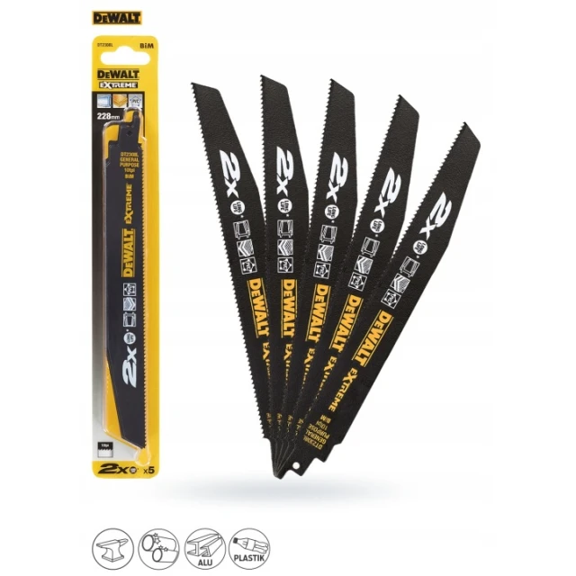 Полотно для шаблярної пили DeWALT 152 мм 4,2 мм комплект 5 шт (DT2300L)