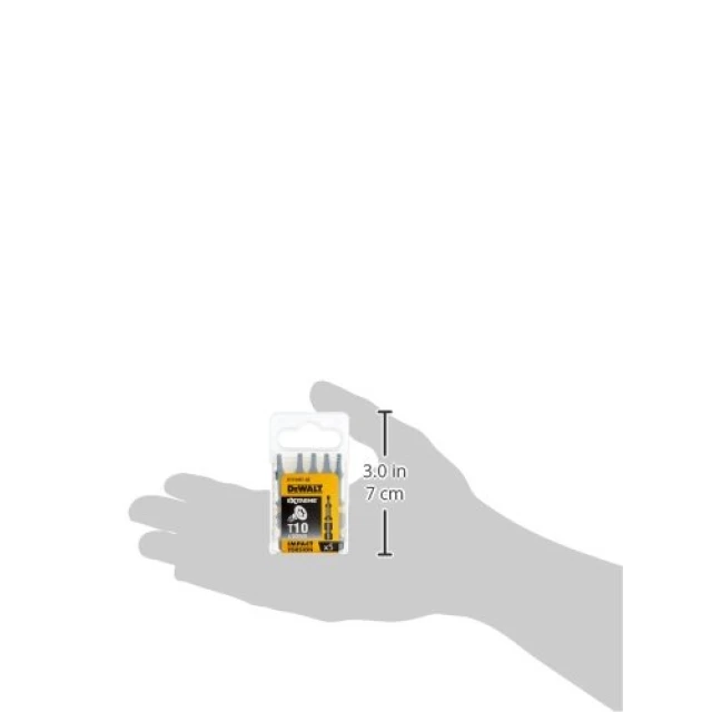 Бита ударная DeWALT T10 x 50 мм 5 шт Impact Torsion (DT7393T)
