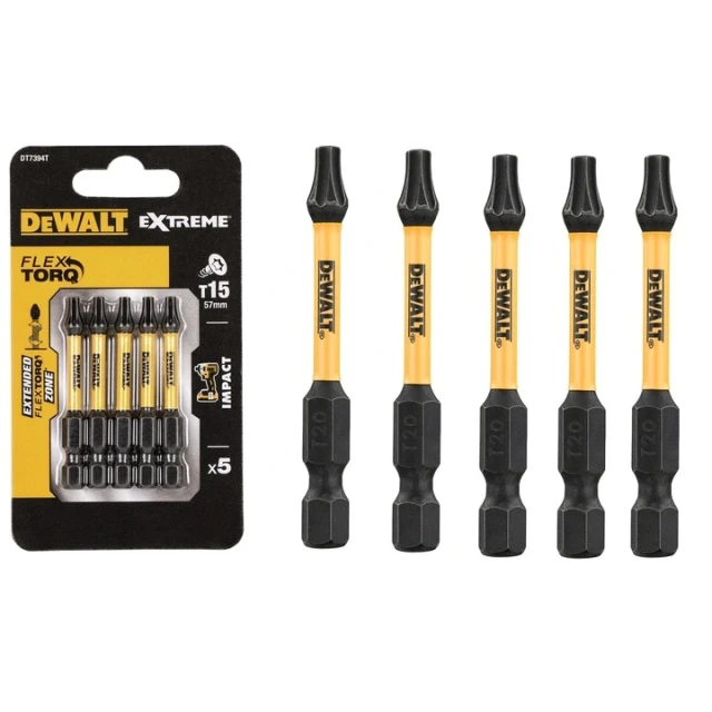Біта ударна DeWALT T15 x 50 мм 5 шт Impact Torsion (DT7394T)