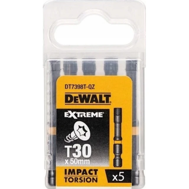 Біта ударна DeWALT T30 x 50 мм 5 шт Impact Torsion (DT7398T-QZ)