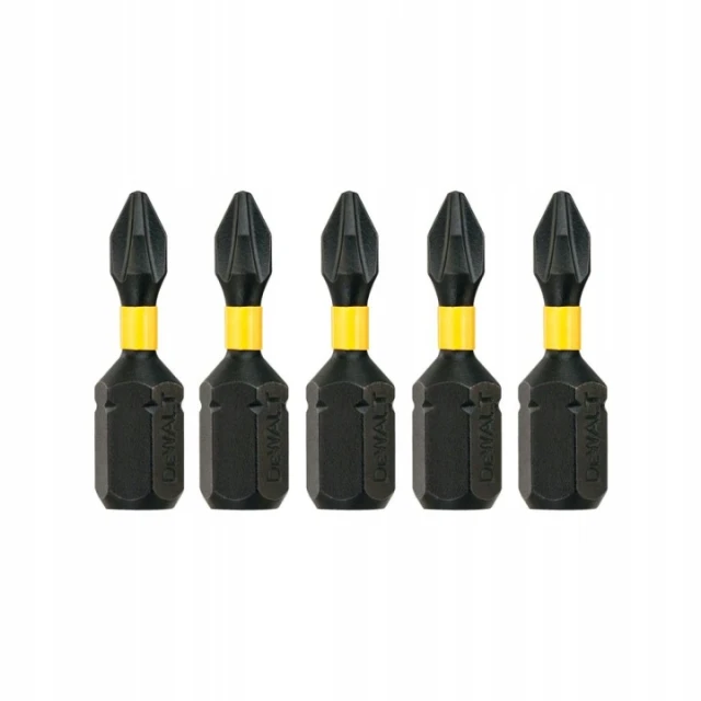 Бита ударная DeWALT Ph1 25 мм Torsion, комплект 5 шт (DT7993T)