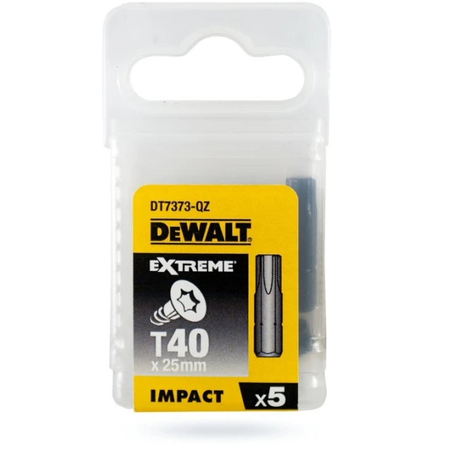 Біта ударна DeWALT T40 x 25 мм 5 шт (DT7373)