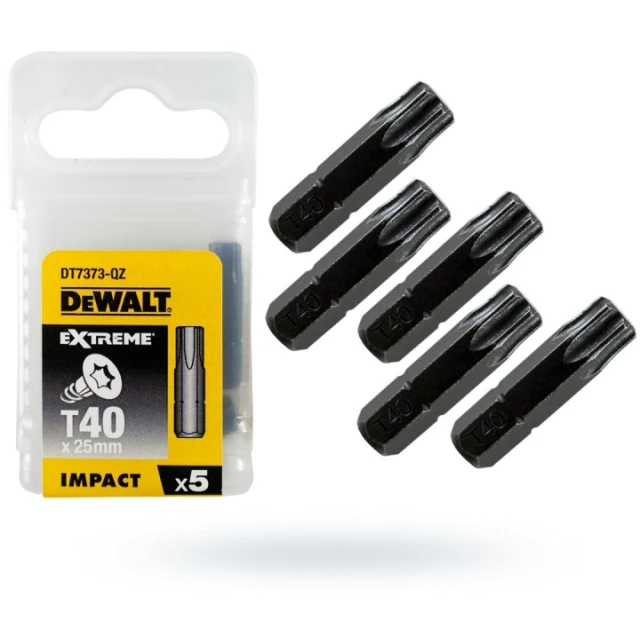 Біта ударна DeWALT T40 x 25 мм 5 шт (DT7373)