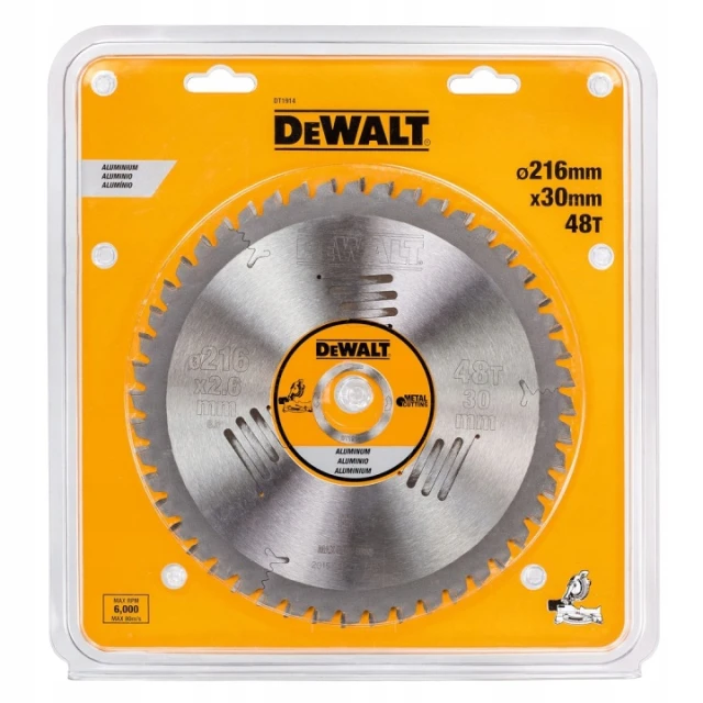 Диск пиляльний DeWALT 216x48z x30 для алюмінію (DT1914)
