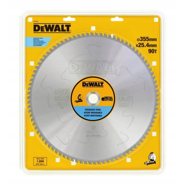 Диск для нержавеющей стали DeWALT 355x90T 25,4 мм (DT1922)