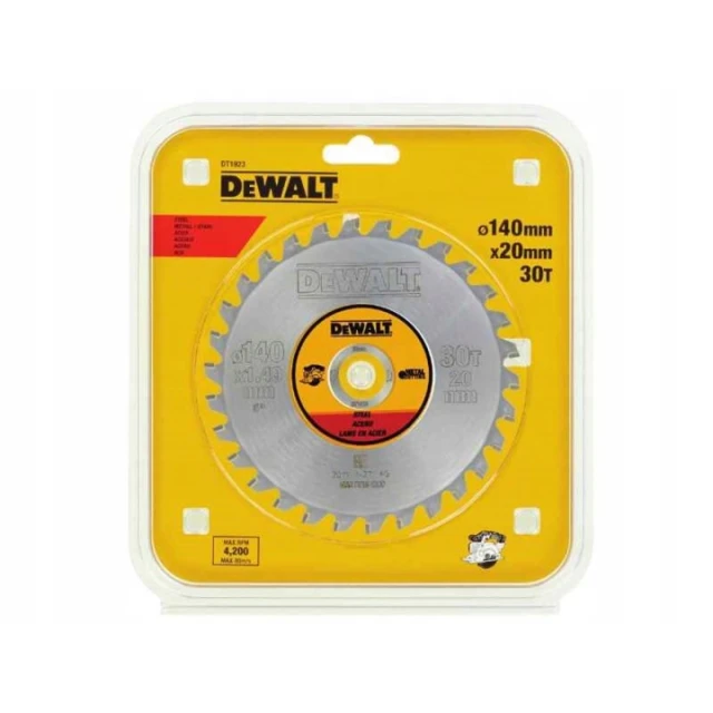 Диск по металу DeWALT 140x30T Ø 20 мм сталь (DT1923)