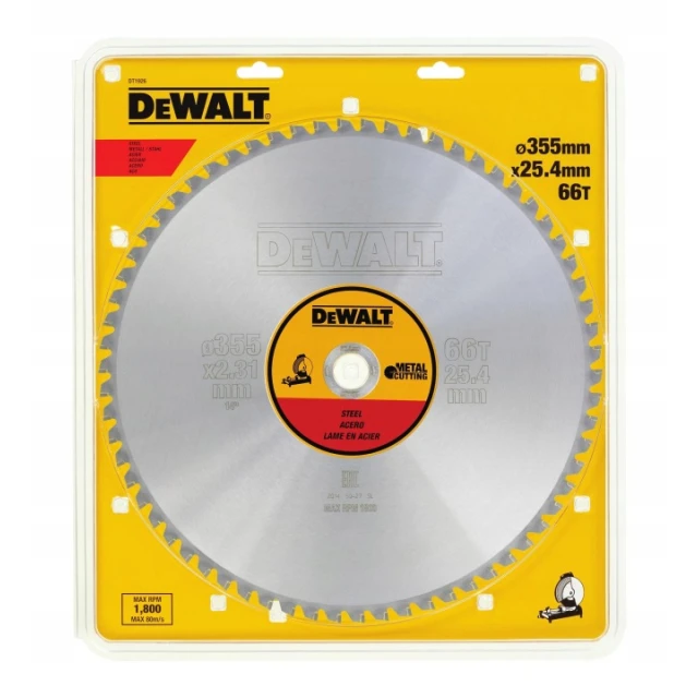 Диск для металла DeWALT 355x66T 25,4 мм (DT1926)