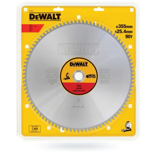 Диск для металу DeWALT 355x90T 25,4 мм (DT1927)