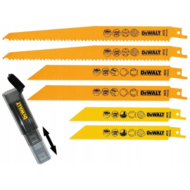 Полотно для шабельной пилы комплект DeWALT 6 шт (DT2444)