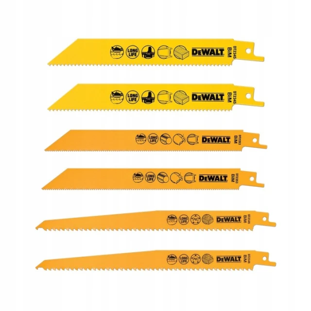 Полотно для шабельной пилы комплект DeWALT 6 шт (DT2444)