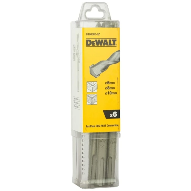 Свердло для бетону SDS+ DeWALT 6/8/10x160 мм 6 шт (DT60302)