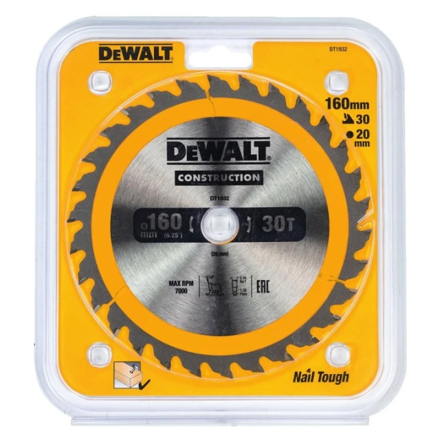 Диск пиляльний DeWALT 160x20 мм 30 зубів (DT1932)