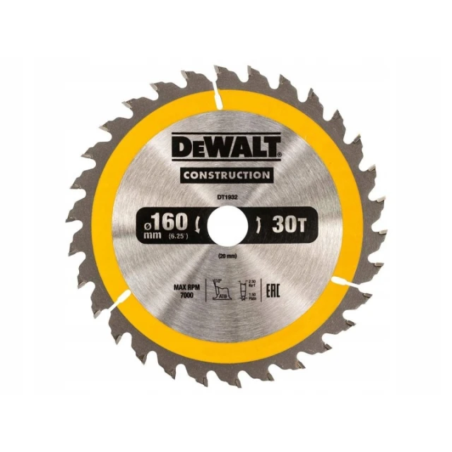 Диск пиляльний DeWALT 165x18z x20 мм (DT1933)