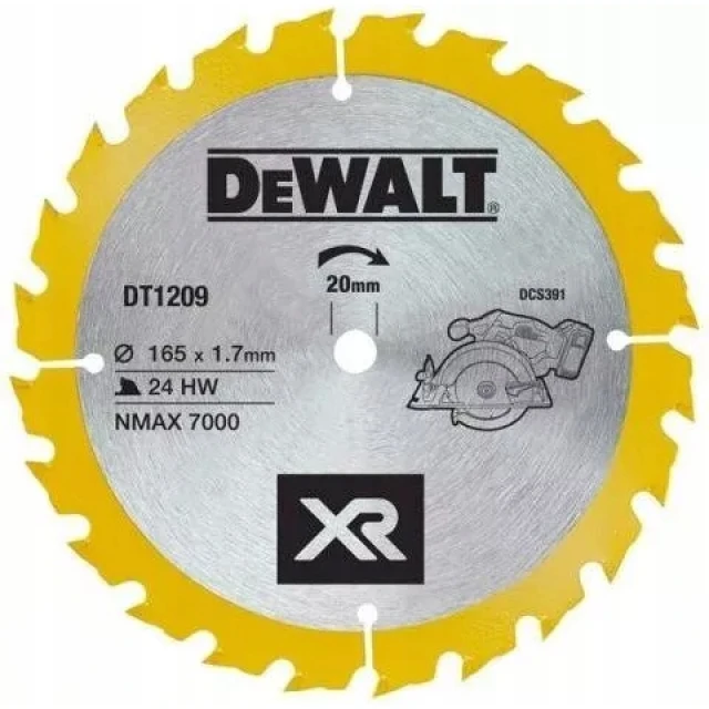 Диск пильный DeWALT 165x24z x20 мм (DT1934)