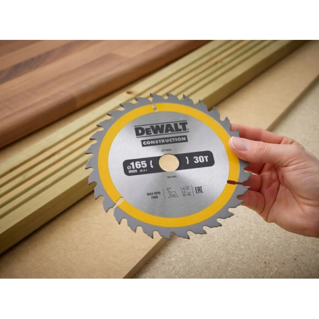 Диск пильний DeWALT 165x30z x20 з вольфрамом (DT1935)