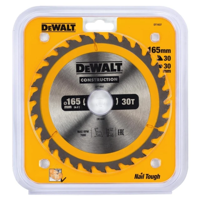 Диск пильный DeWALT 165x30z x30 с вольфрамом (DT1937)