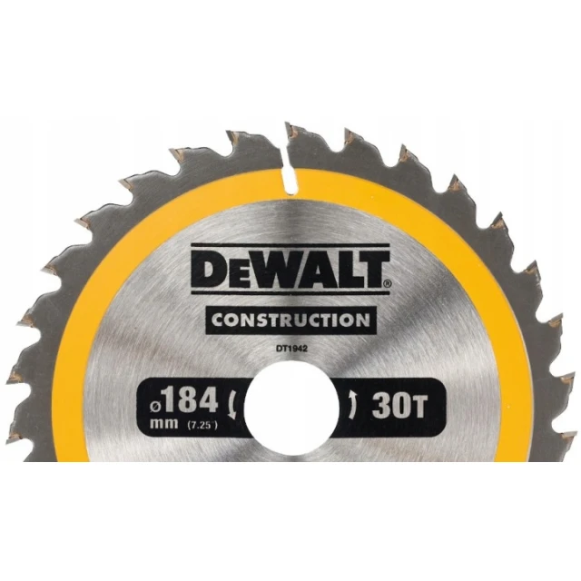 Диск пиляльний DeWALT 184х30 30 зубів з напайками (DT1942)