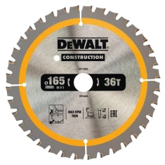 Диск пильний DeWALT 165x36z x20 з вольфрамом (DT1950)