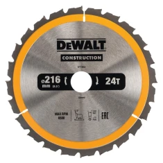 Диск пильний DeWALT 216x24z x30 з видіями (DT1952)