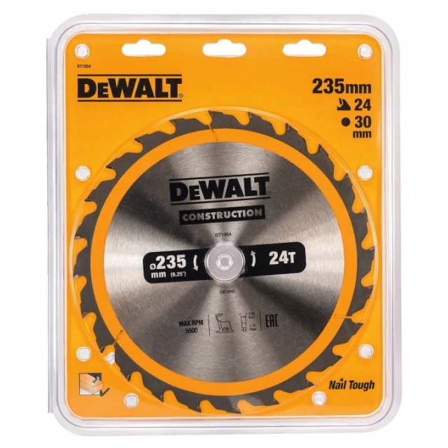 Диск пиляльний DeWALT 235x24z x30 з твердосплавом (DT1954)