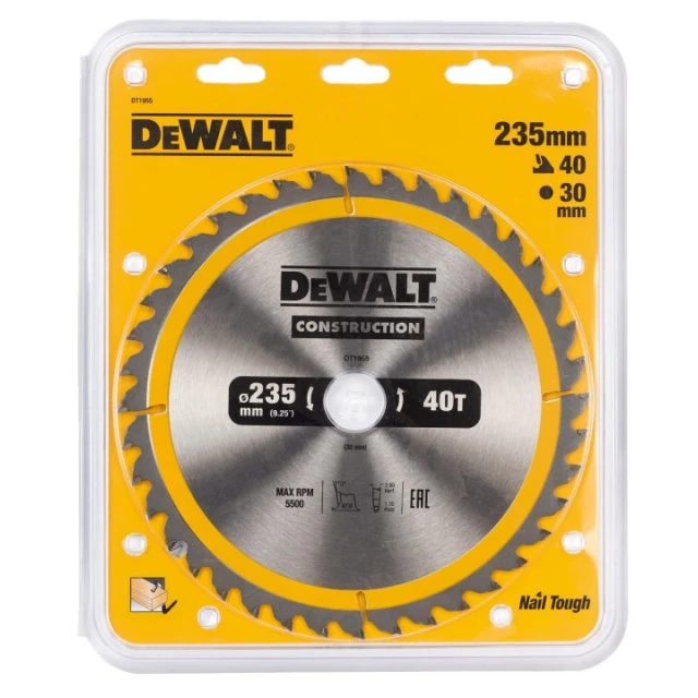 Диск пильный DeWALT 235x40z x30 с твердосплавом (DT1955)