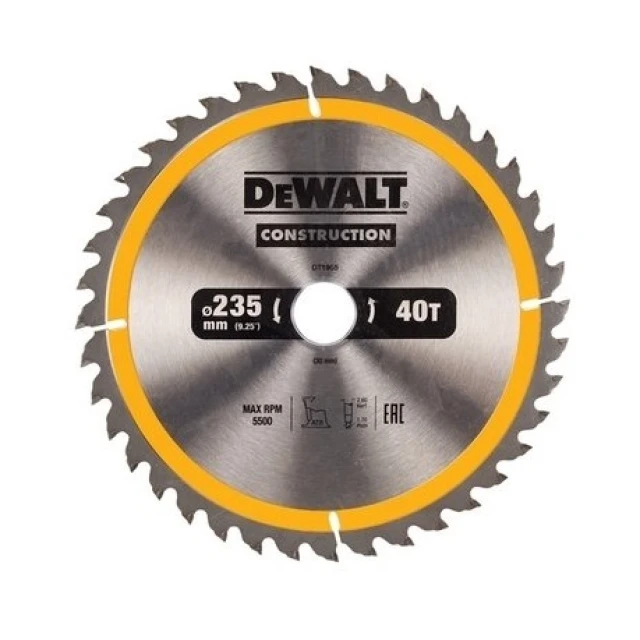 Диск пильный DeWALT 235x40z x30 с твердосплавом (DT1955)