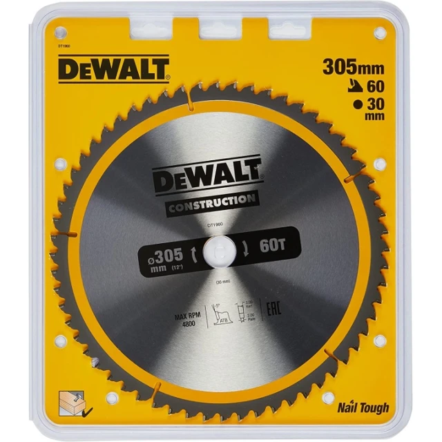 Диск пиляний DeWALT 305x60z x30 з видією (DT1960)