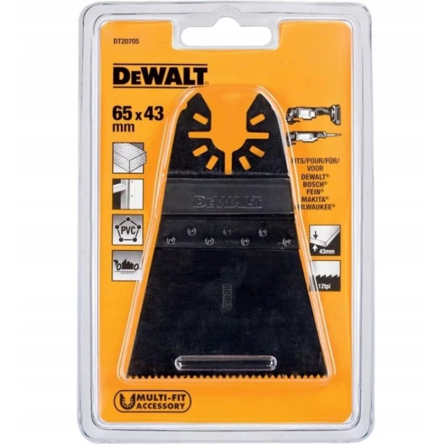 Полотно для швидкого різання деревини DeWALT 43 x 65 мм (DT20705)