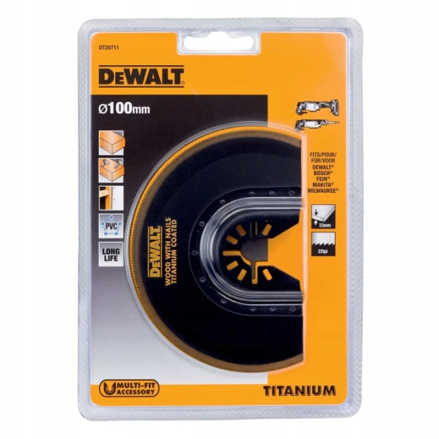 Полотно титанове для різання металу DeWALT 100 х 23 мм (DT20711)