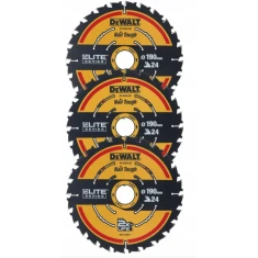 Диск пильний DeWALT 190x24z x30 з твердосплавними зубцями ELITE 3 шт (DT10399-QZ)