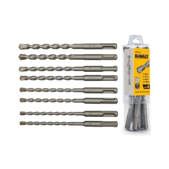 Свердло для бетону SDS+ DeWALT 2x6/7/8/10x160 мм 8 шт (DT60300)