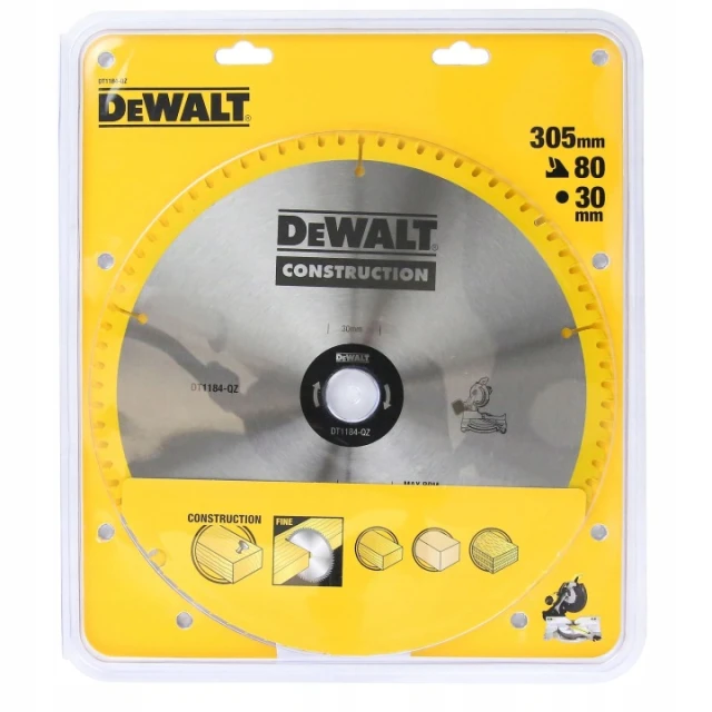Диск пиляний DeWALT 305x80z x30 з видією (DT1184)
