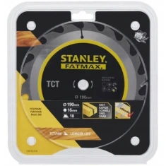 Диск пильний Stanley 190x18z x16 з твердосплавними зубцями TCT (STA15370)