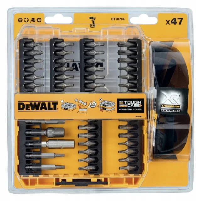 Набор бит DeWALT 47 шт + очки (DT70704)