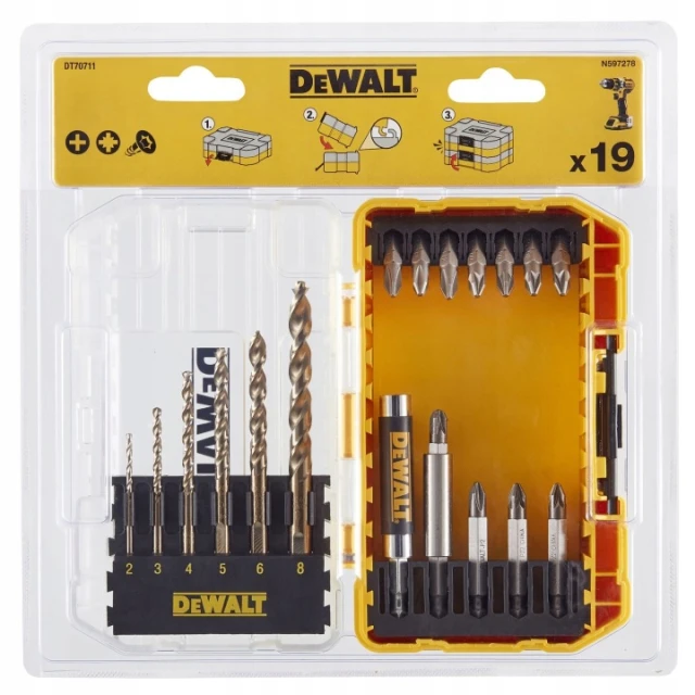 Набір біт і свердел DeWALT 19 шт EXTREME (DT70711-QZ)