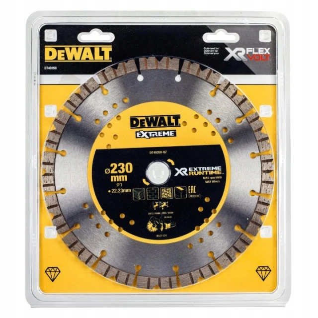 Диск алмазний сегментний DeWALT 230 мм Extreme (DT40260-QZ)