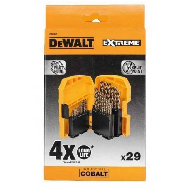 Набір свердел по металу DeWALT 1-13 мм 29 шт HSS-E Cobalt (DT4957)