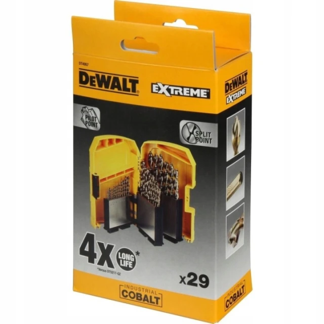 Набір свердел по металу DeWALT 1-13 мм 29 шт HSS-E Cobalt (DT4957)
