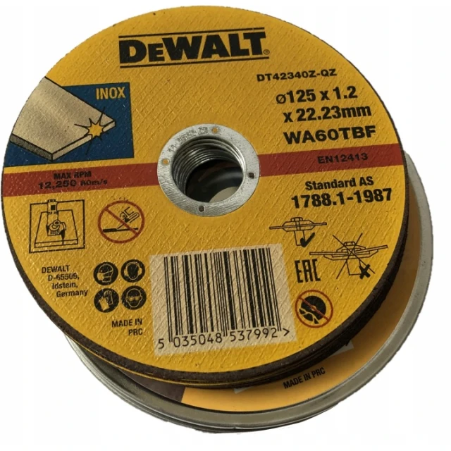 Диск для металу DeWALT 125x1,2 INOX 10 шт (DT42340TZ)