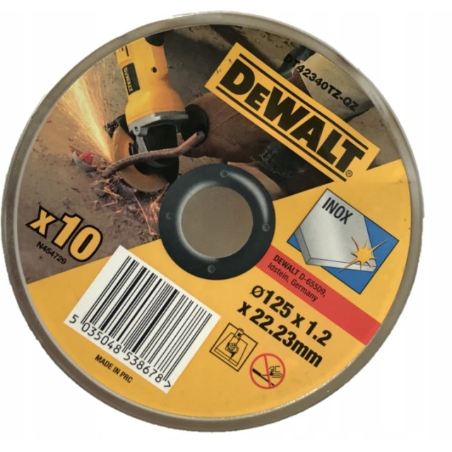 Диск для металу DeWALT 125x1,2 INOX 10 шт (DT42340TZ)