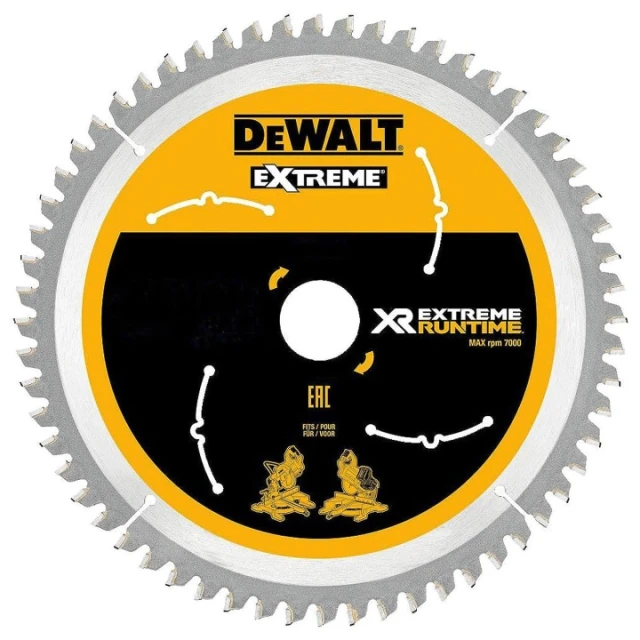 Диск пиляючий DeWALT 165x42z x20 з видіями FlexVolt (DT99561)