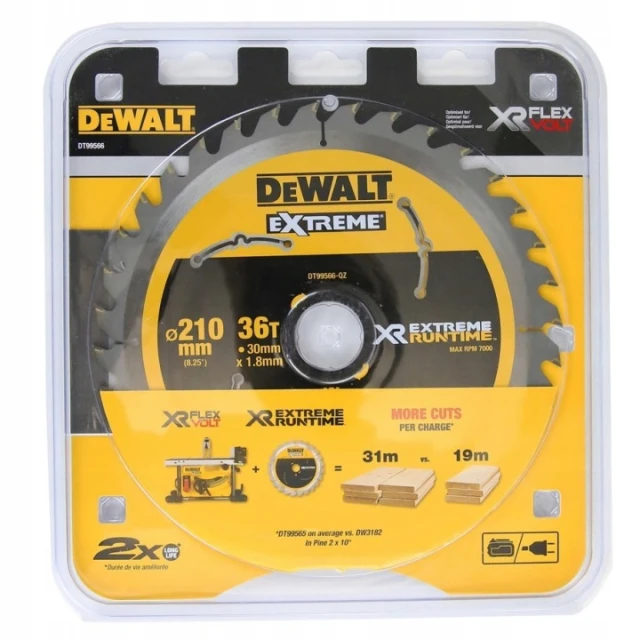 Диск пильний DeWALT 210x36z x30 з видіями FlexVolt (DT99566)