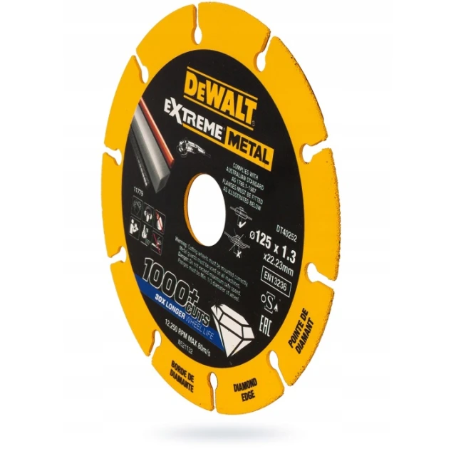 Диск для металу DeWALT 125x1,3 діамантовий Extreme (DT40252)