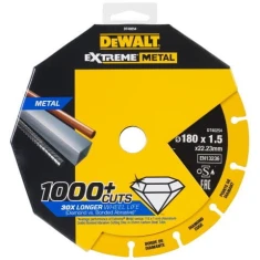 Диск по металу DeWALT 180x1,5 мм АЛМАЗНИЙ EXTREME (DT40254)