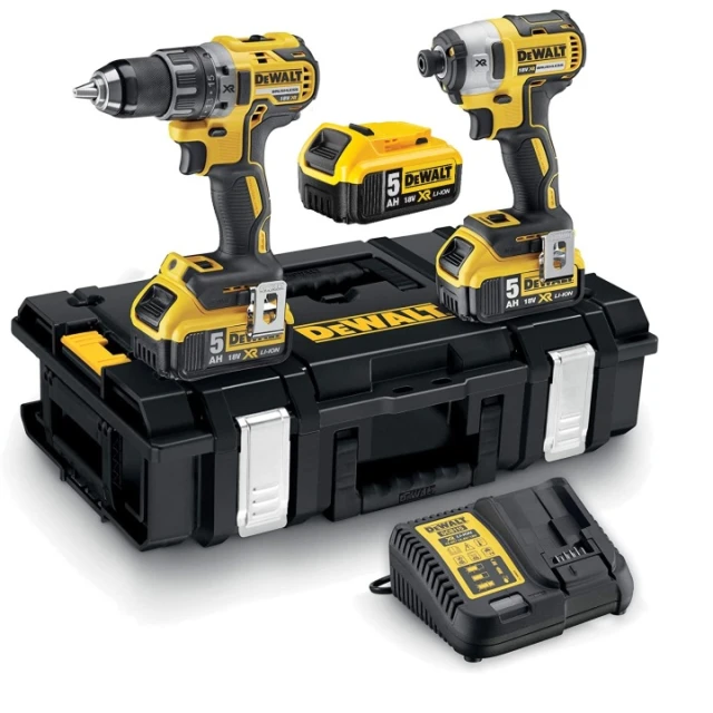 Шуруповерт DeWALT DCD796 + Гайковерт DCF887 3x5Ah DS150 (DCK266P3)