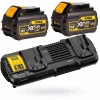 Зарядний пристрій подвійний DeWALT 18-54V FLEXVOLT + 2 акумулятори 6 Ah (DCB132T2)