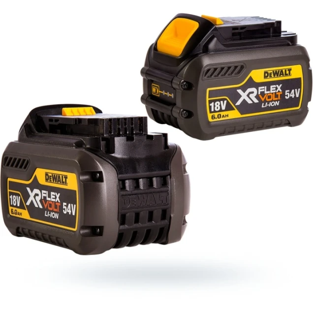 Зарядний пристрій подвійний DeWALT 18-54V FLEXVOLT + 2 акумулятори 6 Ah (DCB132T2)