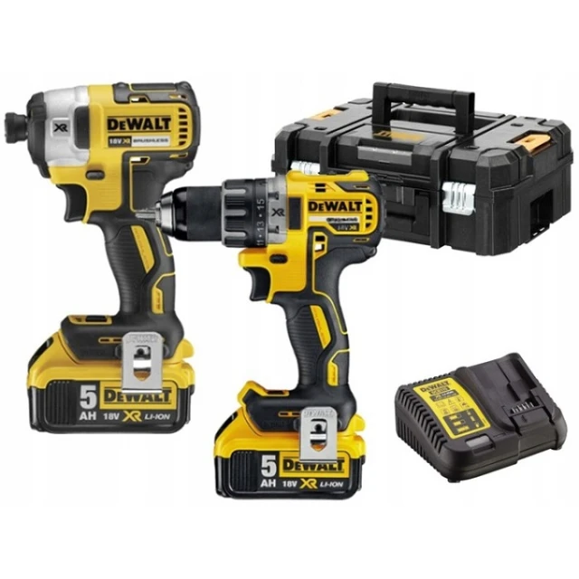 Набір: Шуруповерт DeWALT DCD791 + Гайковерт DCF887 18V 2x5Ah TSTAK (5035048643563)