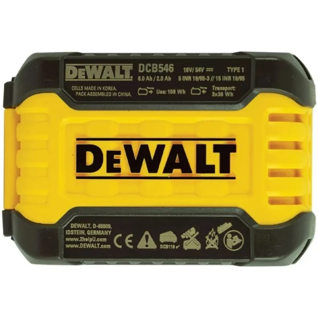 Акумулятор DeWALT 18V 6Ah / 54V 2Ah XR FlexVolt (5035048646298)